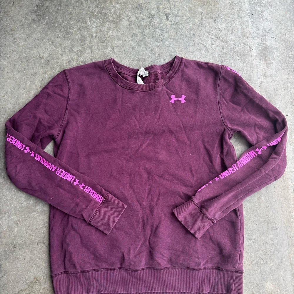 Under Armour Purple Crew Neck Sweater Athletic Style